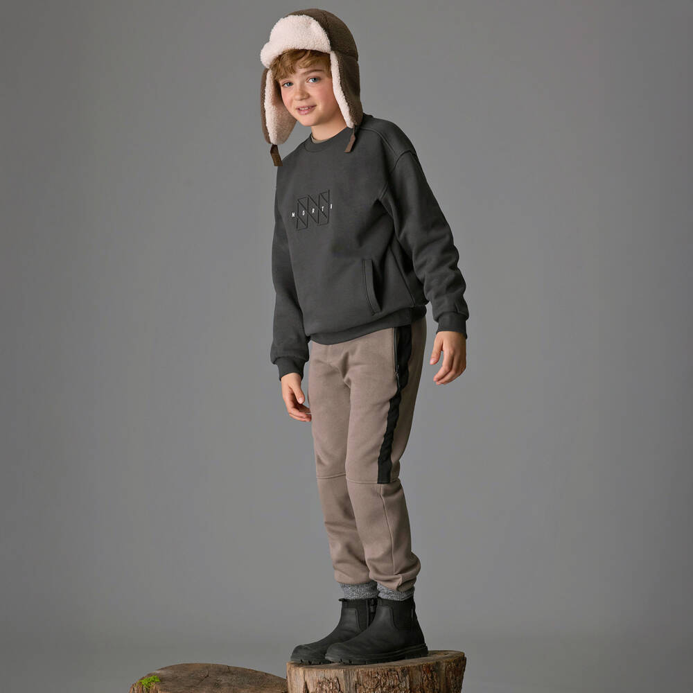 Mayoral Нукутаваке-Бежевые джоггеры из джерси с лентой для мальчиков | Childrensalon Outlet