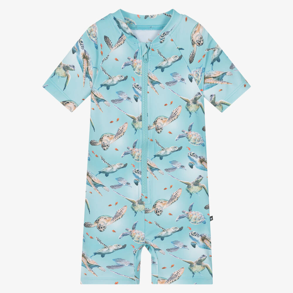 Molo-بدلة سباحة زرقاء للأولاد بنقشة السلحفاة | Childrensalon Outlet