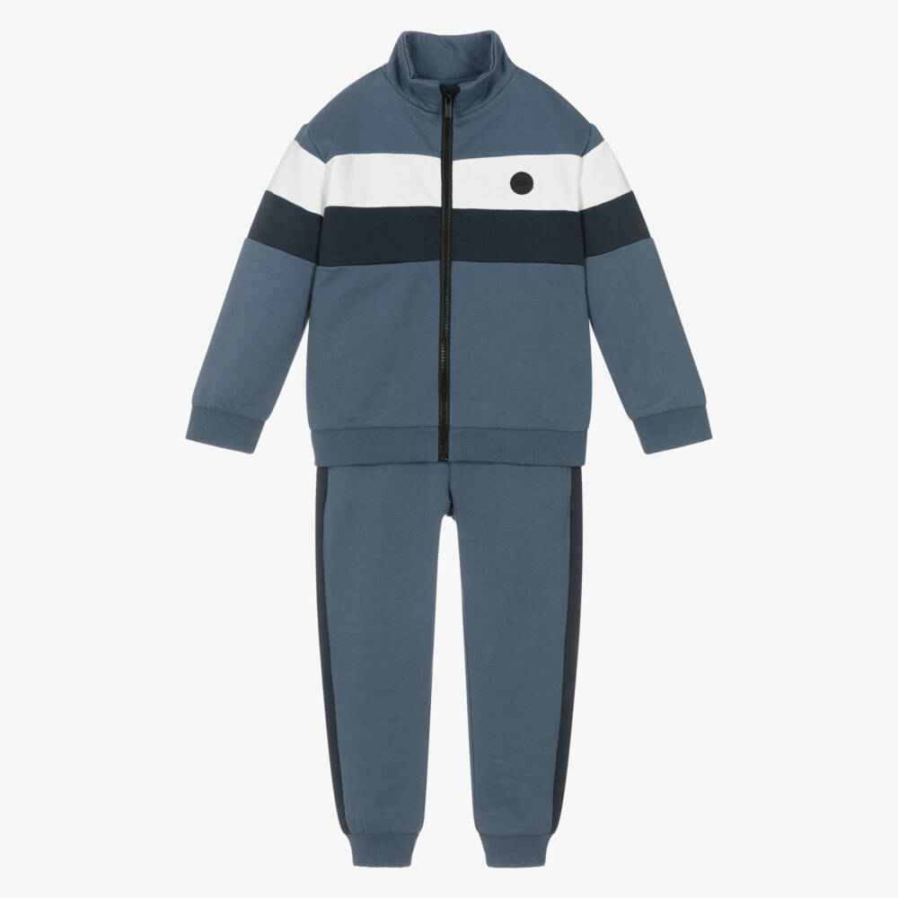 Mayoral-Boys Two-Tone Blue & White Tracksuit | Childrensalon Outlet