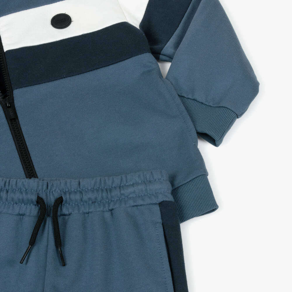 Mayoral-Boys Two-Tone Blue & White Tracksuit | Childrensalon Outlet