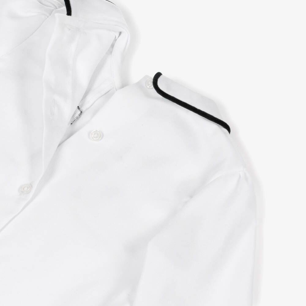 Foque-Boys White & Beige Velvet Shorts Set | Childrensalon Outlet