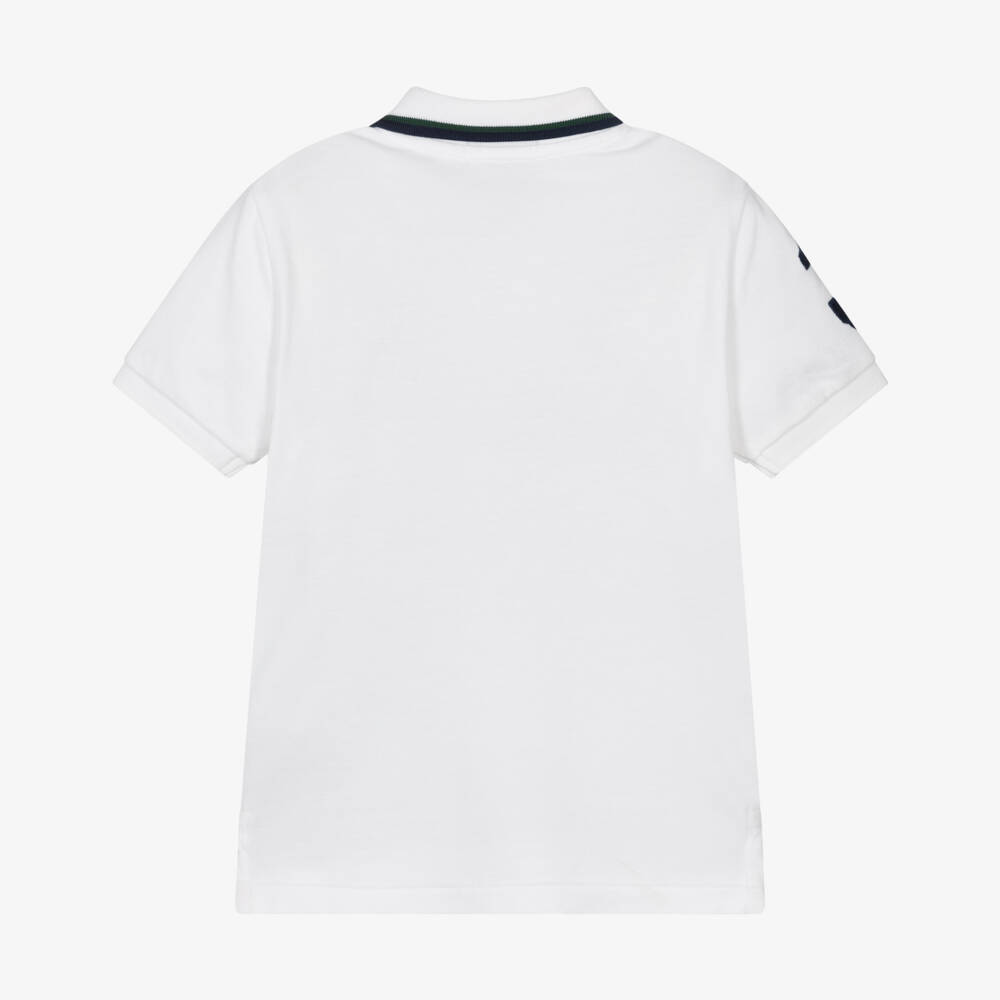 Ralph Lauren-Boys White Big Pony 20th Anniversary Polo Shirt | Childrensalon Outlet
