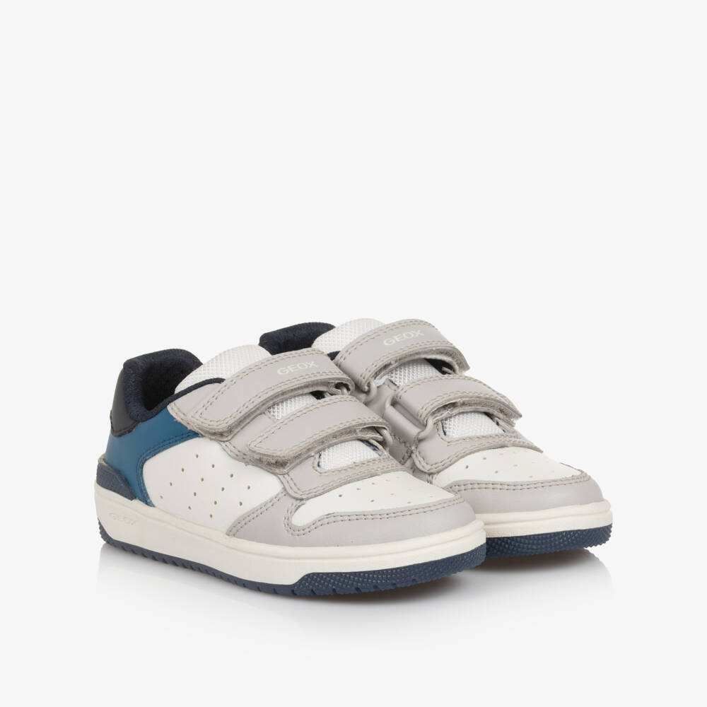 Geox-Кроссовки из белой искусственной кожи для мальчиков | Childrensalon Outlet