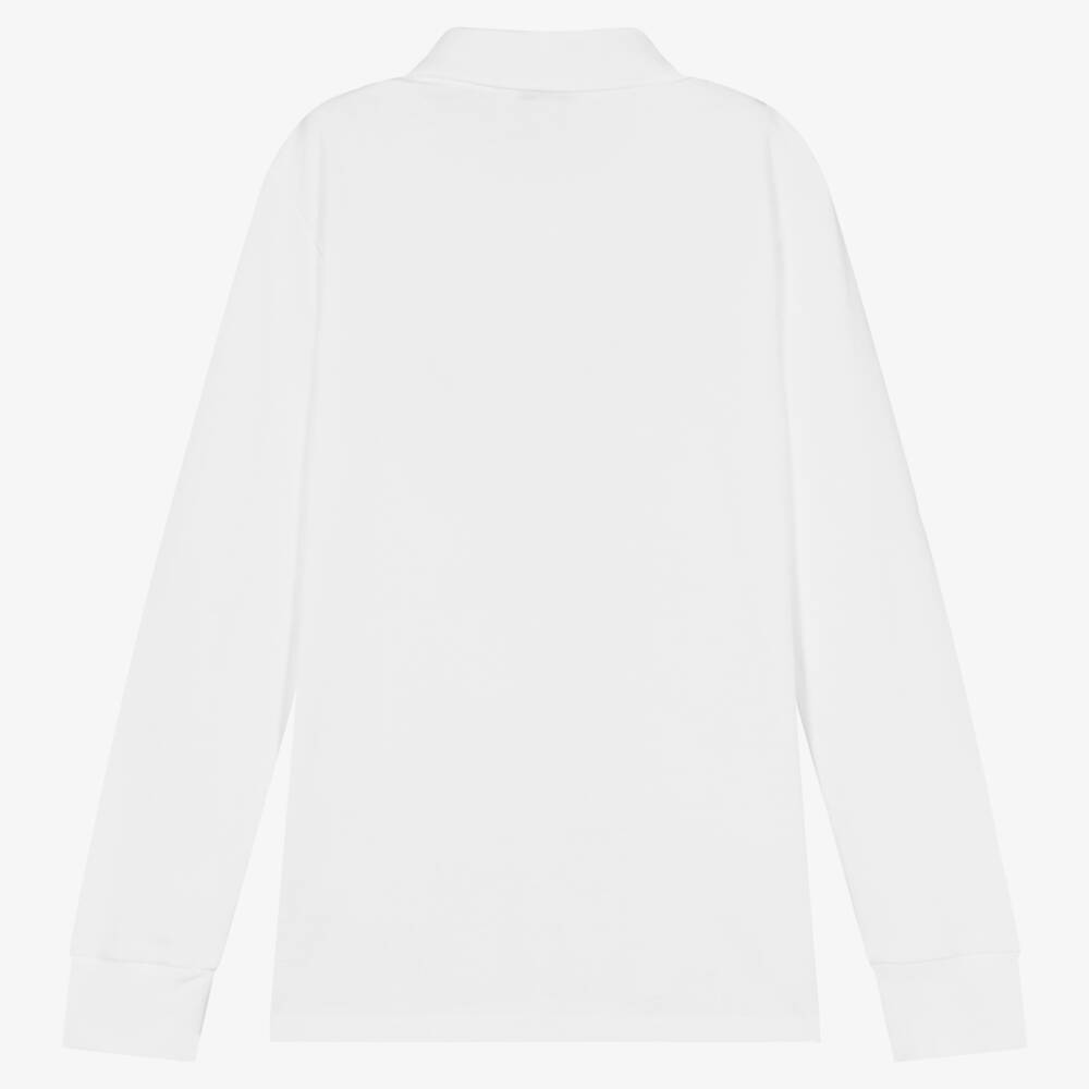 Ralph Lauren-Boys White Cotton Polo Shirt | Childrensalon Outlet