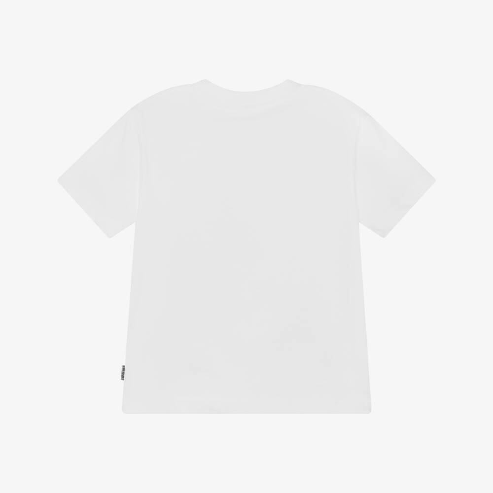 Molo-Boys White Cotton Surf Print T-Shirt | Childrensalon Outlet