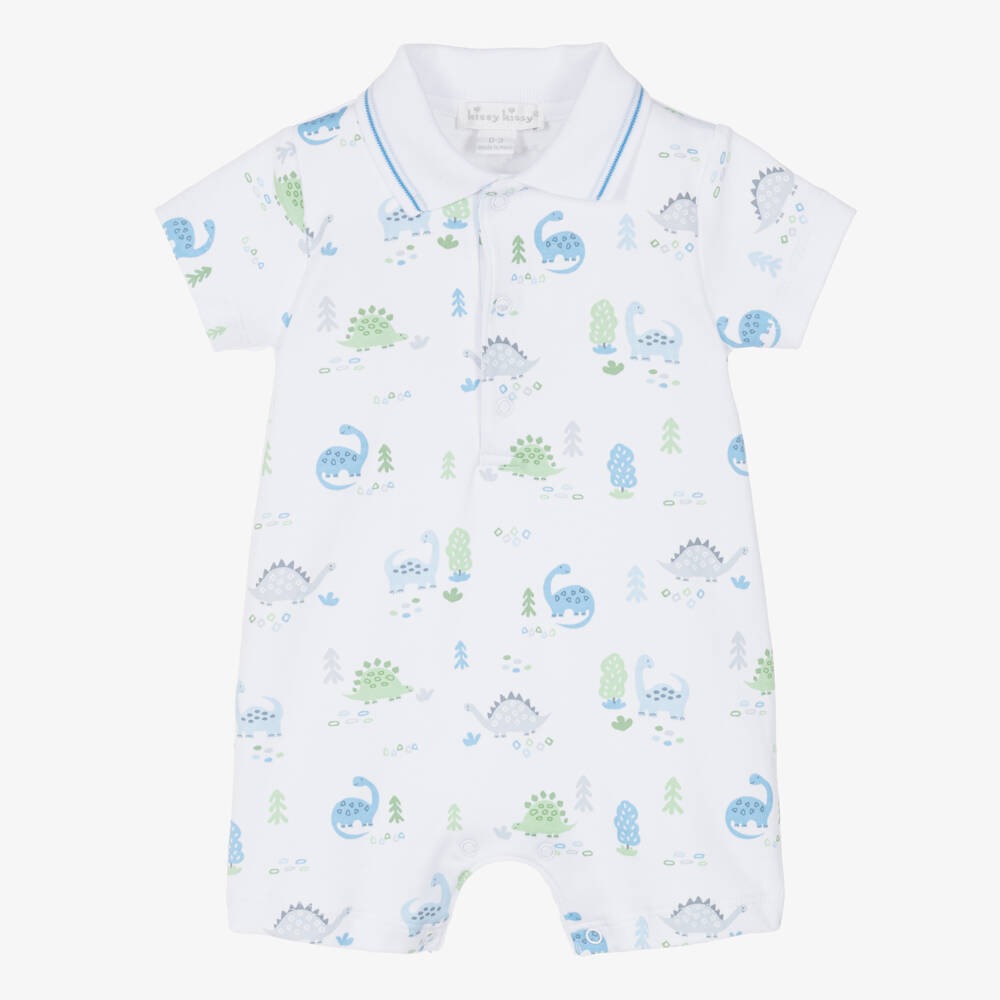 Kissy Kissy-Белый пижама с динозаврами из пима хлопка для мальчиков | Childrensalon Outlet