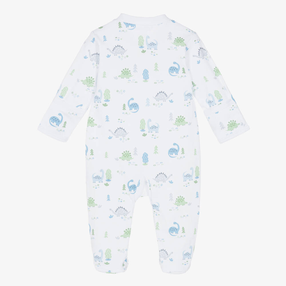 Kissy Kissy-Boys White Dinosaur Print Babygrow | Childrensalon Outlet