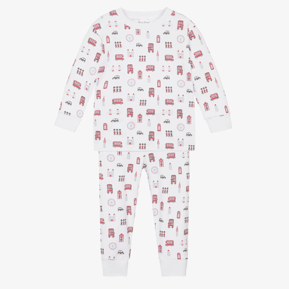 Kissy Kissy-Пижама с принтом Лондон белая для мальчиков | Childrensalon Outlet