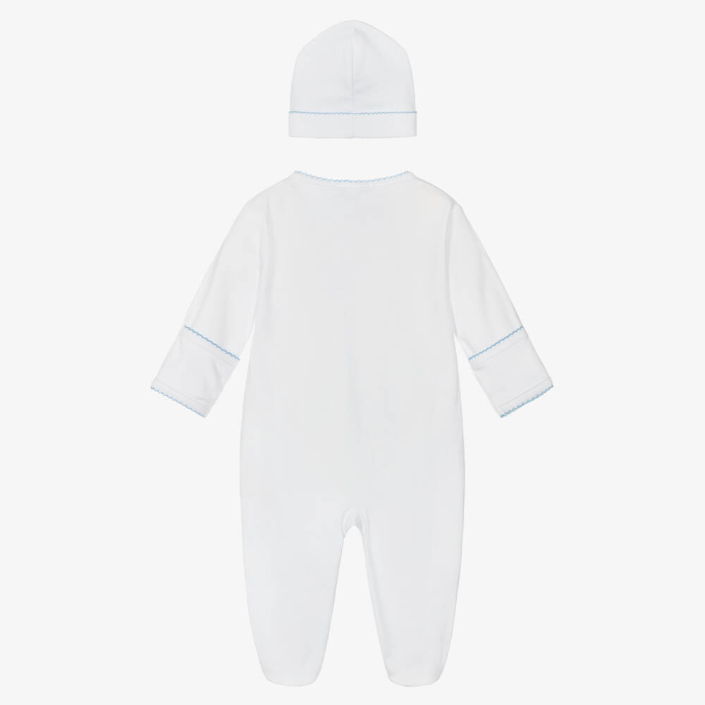 Kissy Kissy-Boys White Pima Cotton Babysuit Set | Childrensalon Outlet