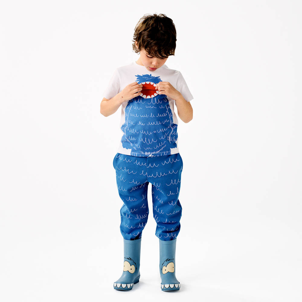 Stella McCartney Kids-Boys White Yeti Cotton T-Shirt | Childrensalon Outlet