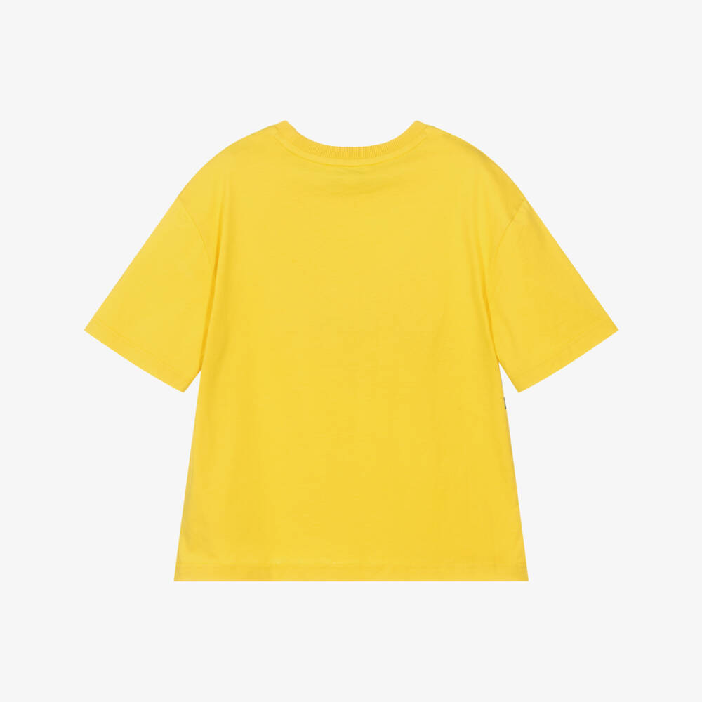 MARC JACOBS-Boys Yellow Biker Belt Bag Logo Print Cotton T-Shirt | Childrensalon Outlet
