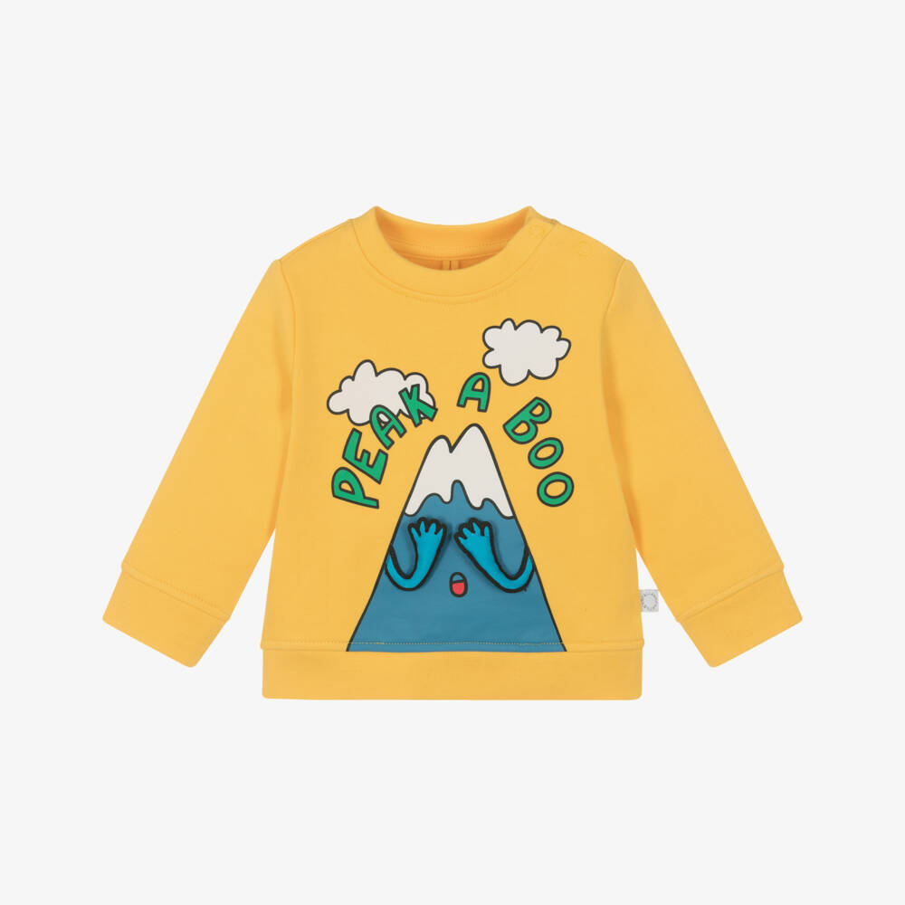 Stella McCartney Kids-Веселый желтый хлопковый свитшот для мальчиков | Childrensalon Outlet