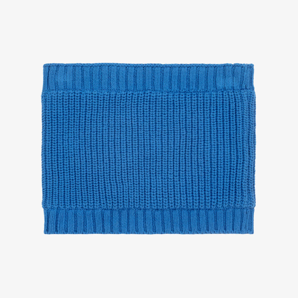 Mayoral-Bright Blue Cotton Ribbed Knit Snood | Childrensalon Outlet