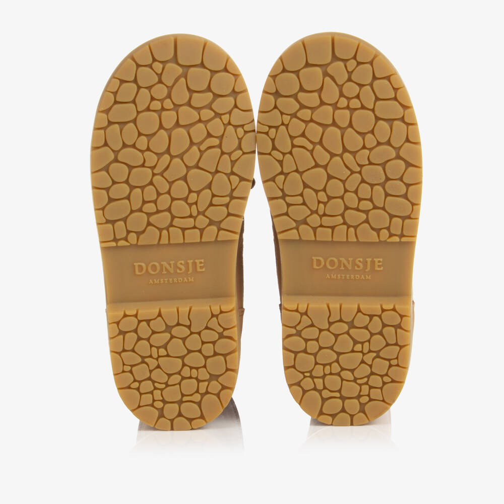 Donsje-Brown Leather Koala Boots | Childrensalon Outlet