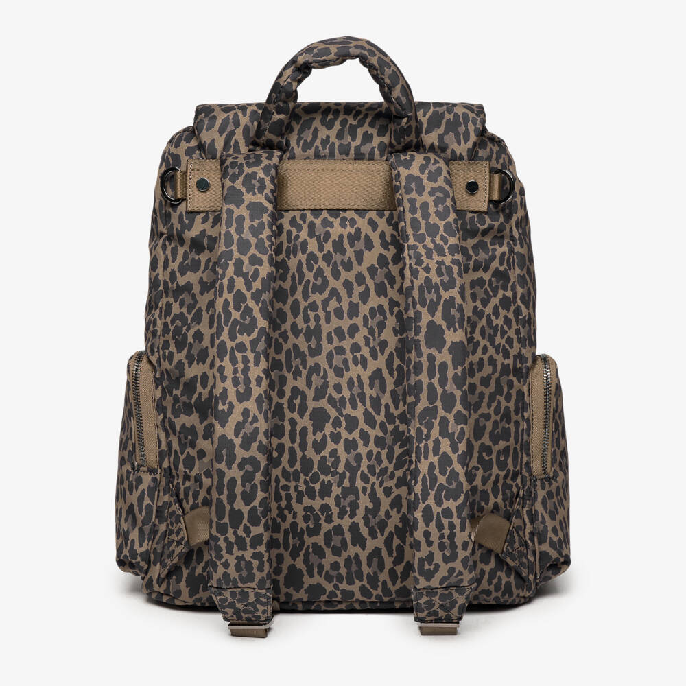 TIBA + MARL-Brown Leopard Print Changing Backpack (40cm) | Childrensalon Outlet