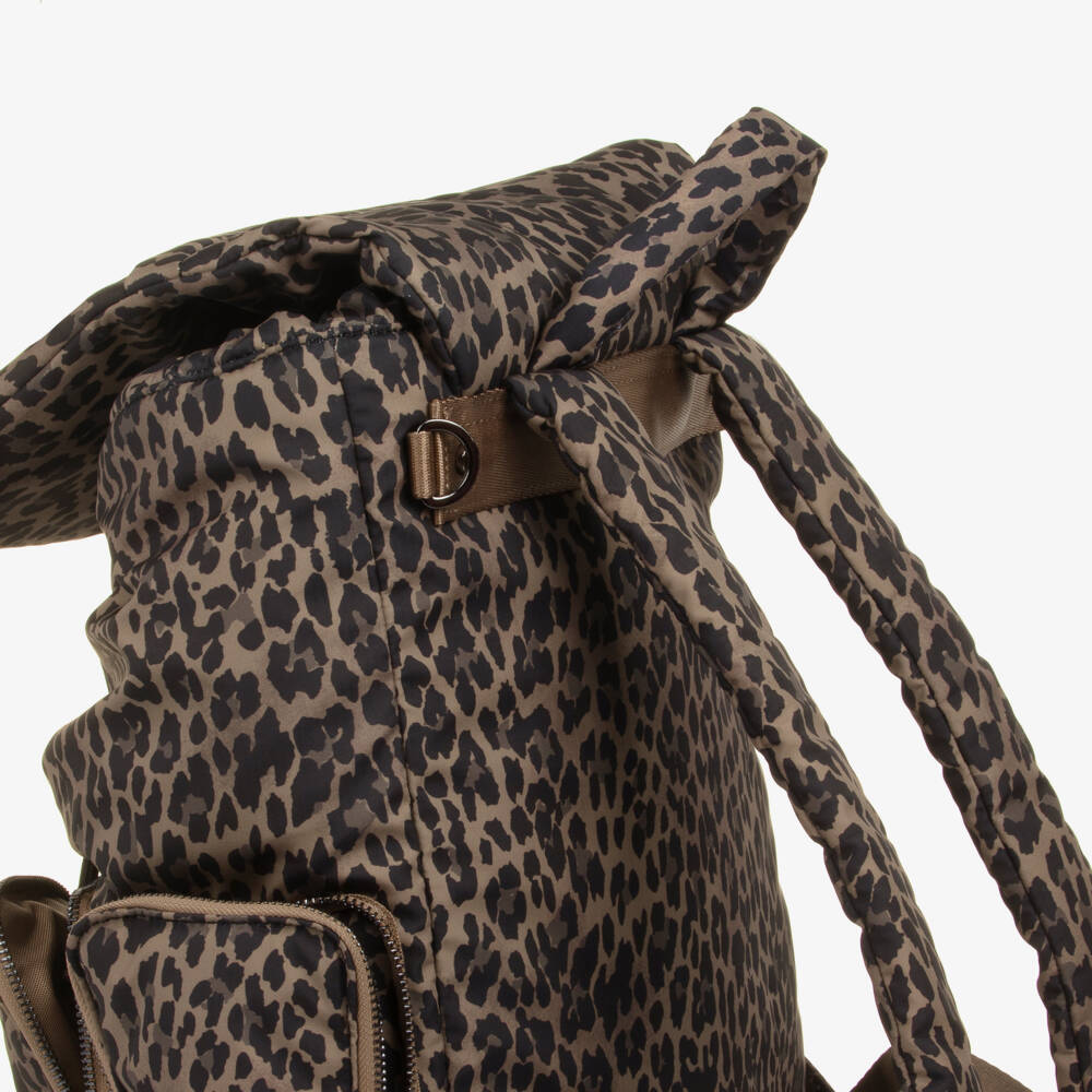 TIBA + MARL-Brown Leopard Print Changing Backpack (40cm) | Childrensalon Outlet