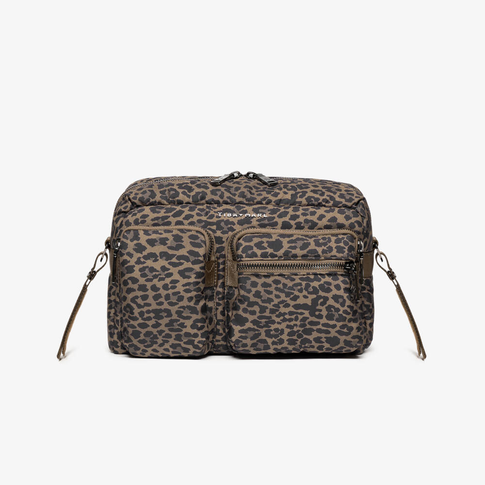 TIBA + MARL-Brown Leopard Print Stroller Changing Bag (34cm) | Childrensalon Outlet