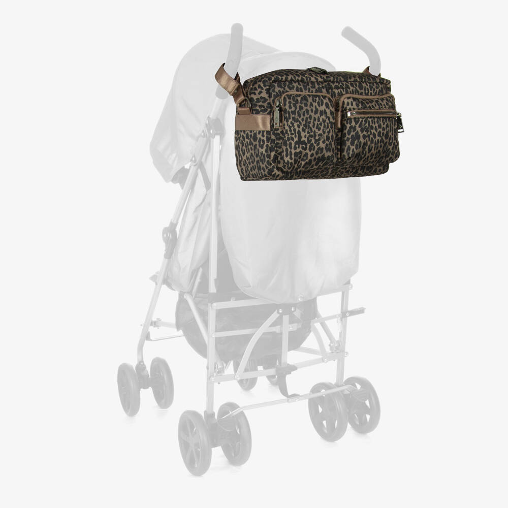 TIBA + MARL-Brown Leopard Print Stroller Changing Bag (34cm) | Childrensalon Outlet