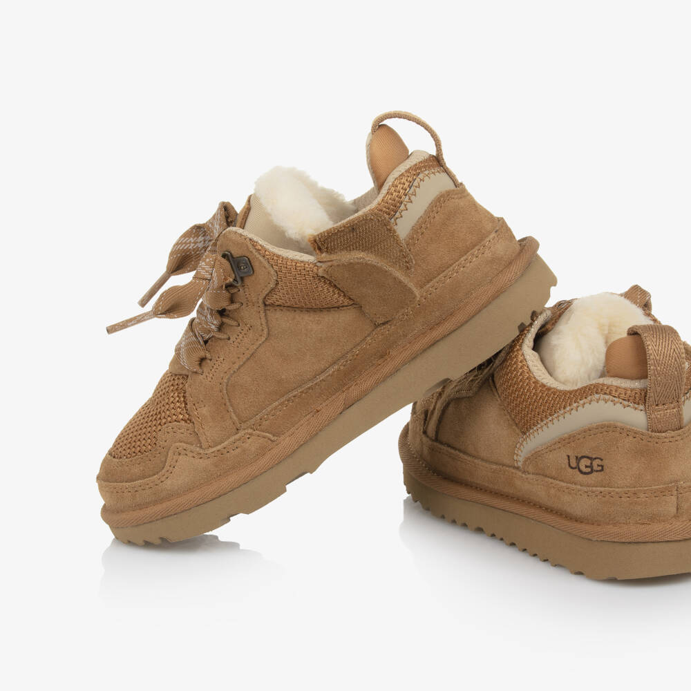 UGG-Brown Suede Lowmel Trainers | Childrensalon Outlet