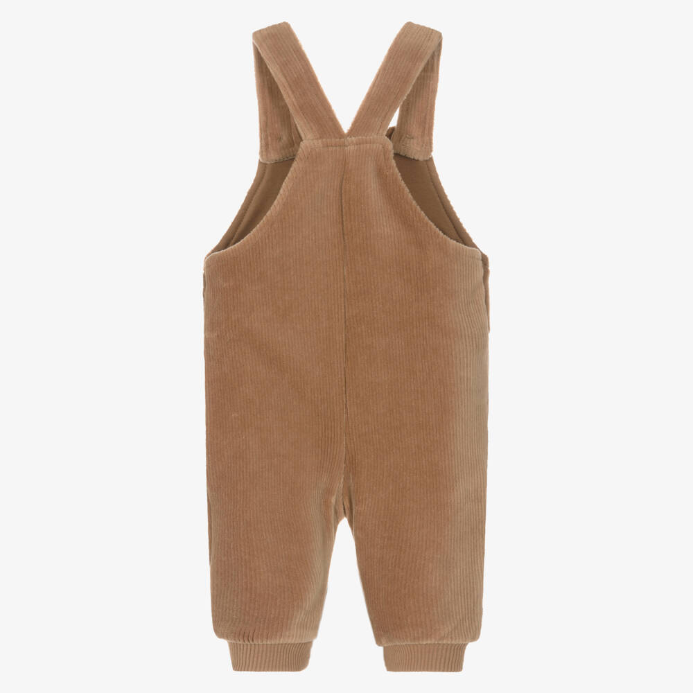 Mayoral Newborn-Brown Velour Corduroy Dungarees | Childrensalon Outlet