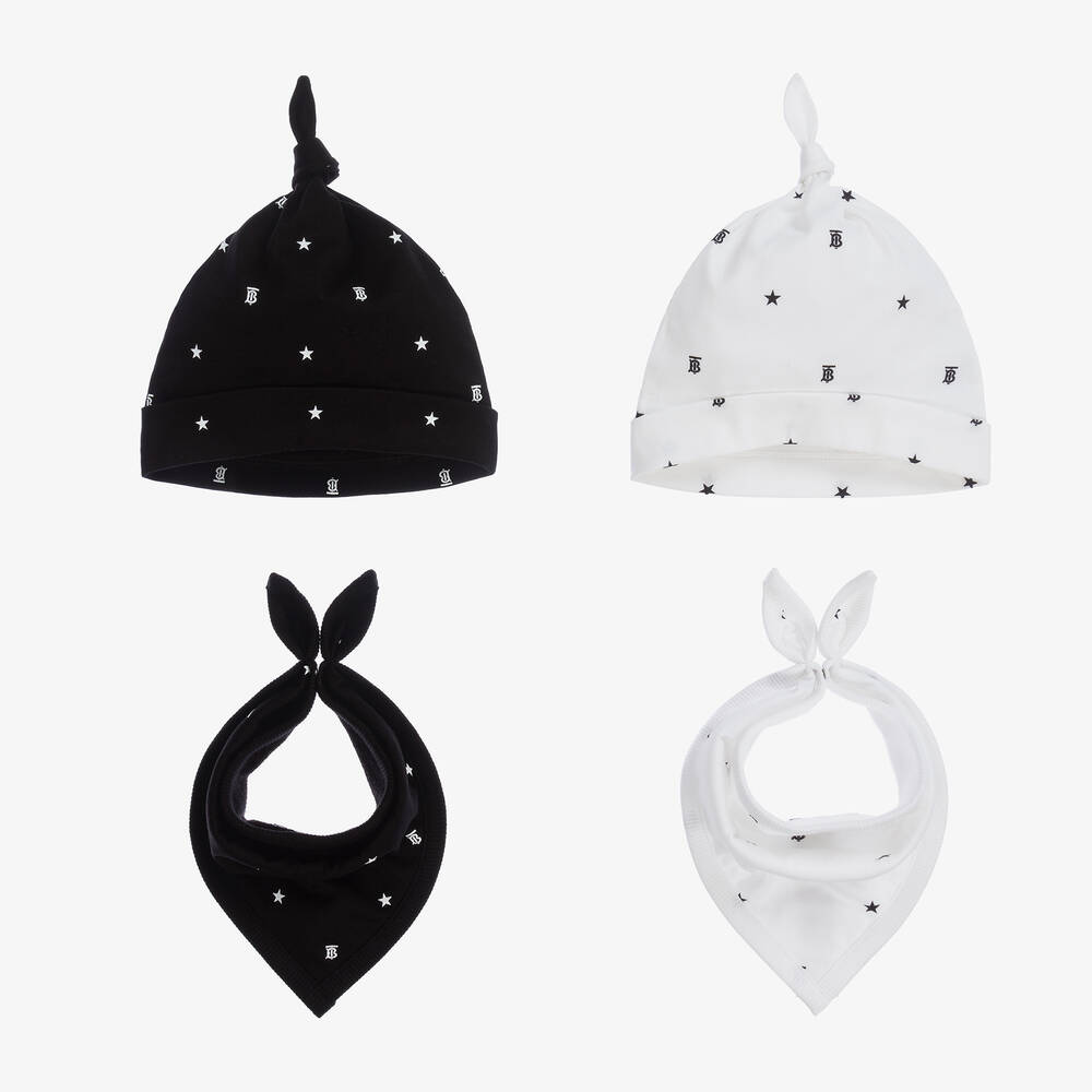 Burberry - Ensemble bavoirs et bonnets Bébé (4 pièces) | Childrensalon