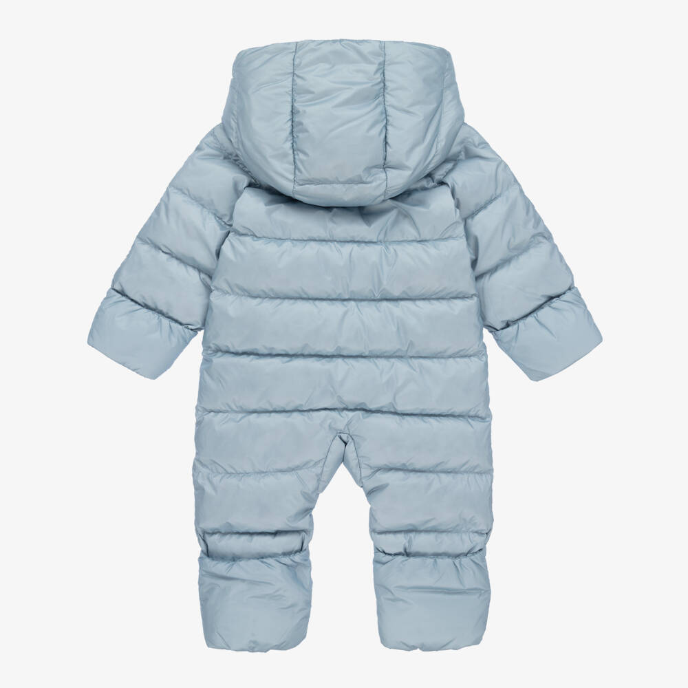 Burberry-Baby Boy Cerulean Plaid Snowsuit | Childrensalon Outlet