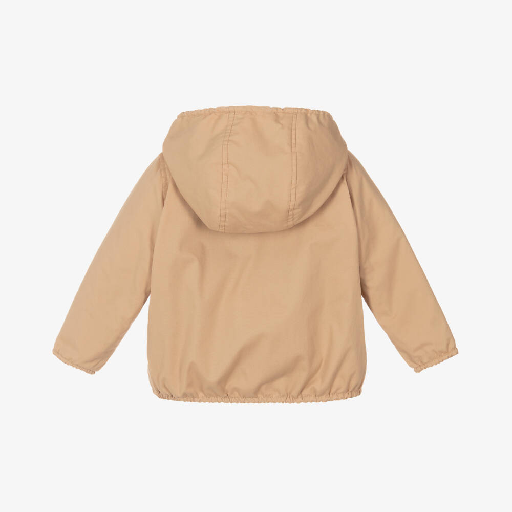 Burberry-Baby Boys Beige Reversible Check Jacket | Childrensalon Outlet