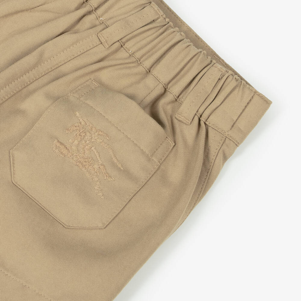 Burberry-Baby Boys Beige Twill Shorts | Childrensalon Outlet