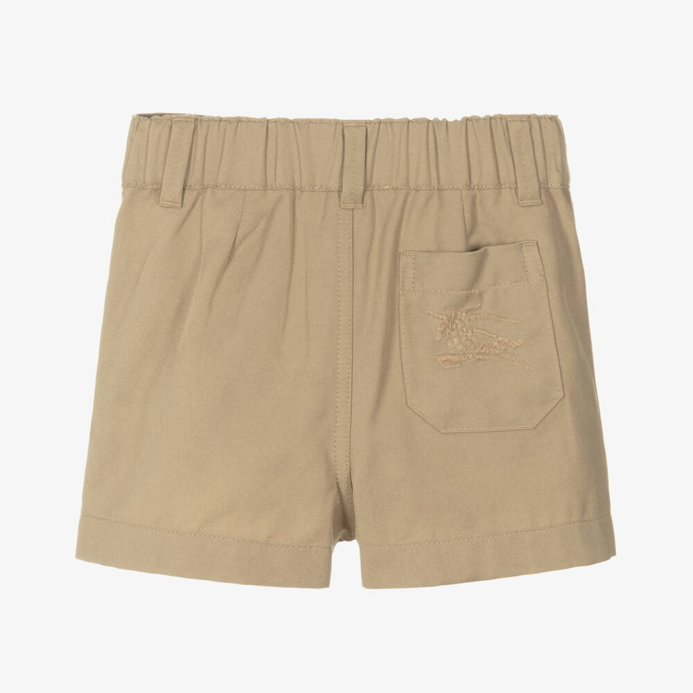 Burberry-Baby Boys Beige Twill Shorts | Childrensalon Outlet