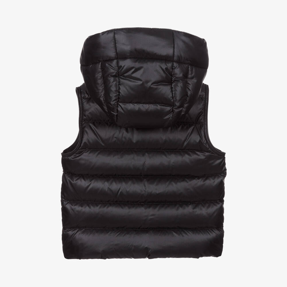 Burberry Baby Boys Black Logo Gilet Childrensalon Outlet