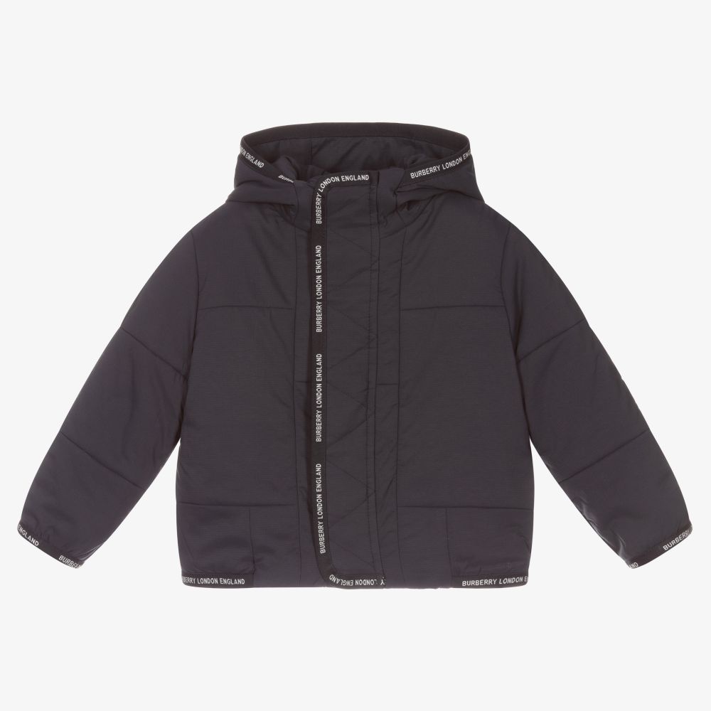 Burberry - Baby Boys Navy Blue Jacket | Childrensalon