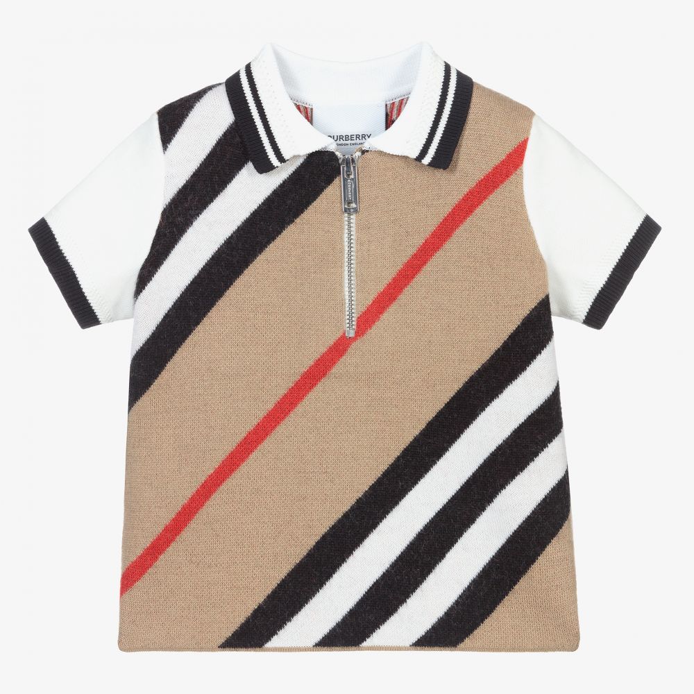 Burberry - Polo en laine Bébé | Childrensalon