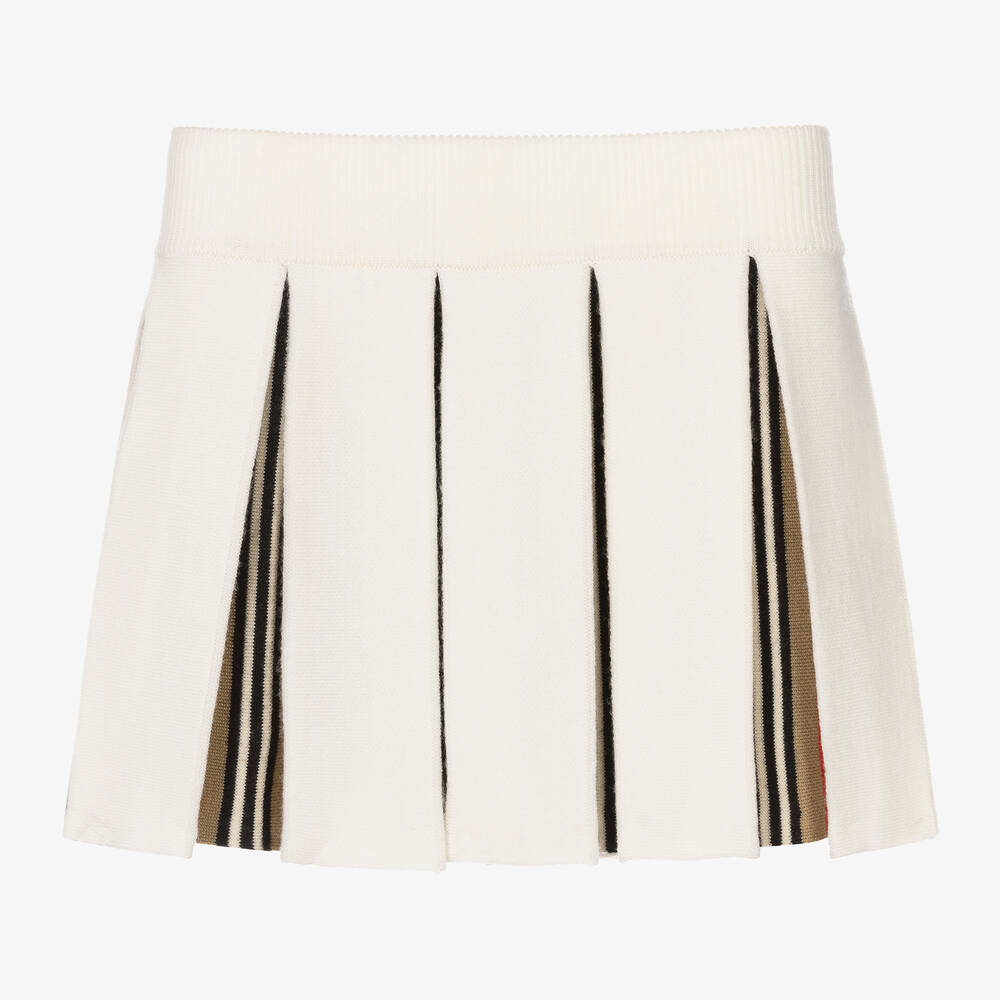 Burberry-Baby Girls Ivory Wool Knit Skirt | Childrensalon Outlet