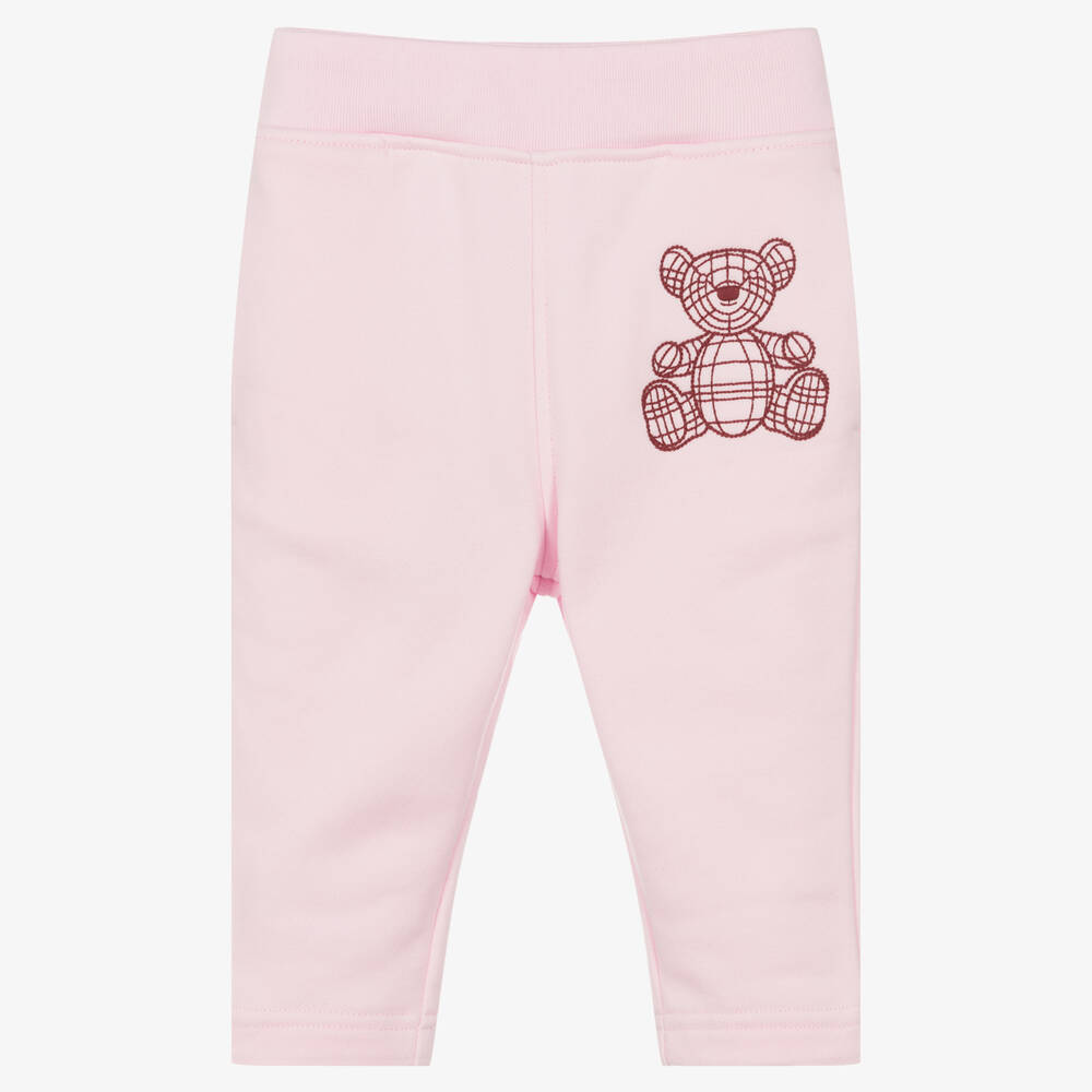 Burberry-Baby Girls Pink Bear Joggers | Childrensalon Outlet