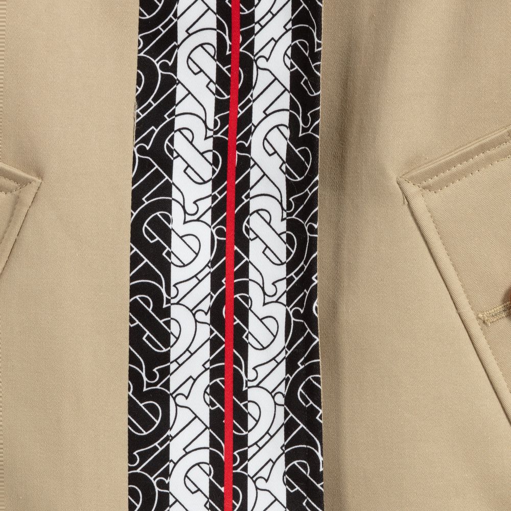 Burberry-معطف قطن غاباردين لون بيج للمولودات | Childrensalon Outlet