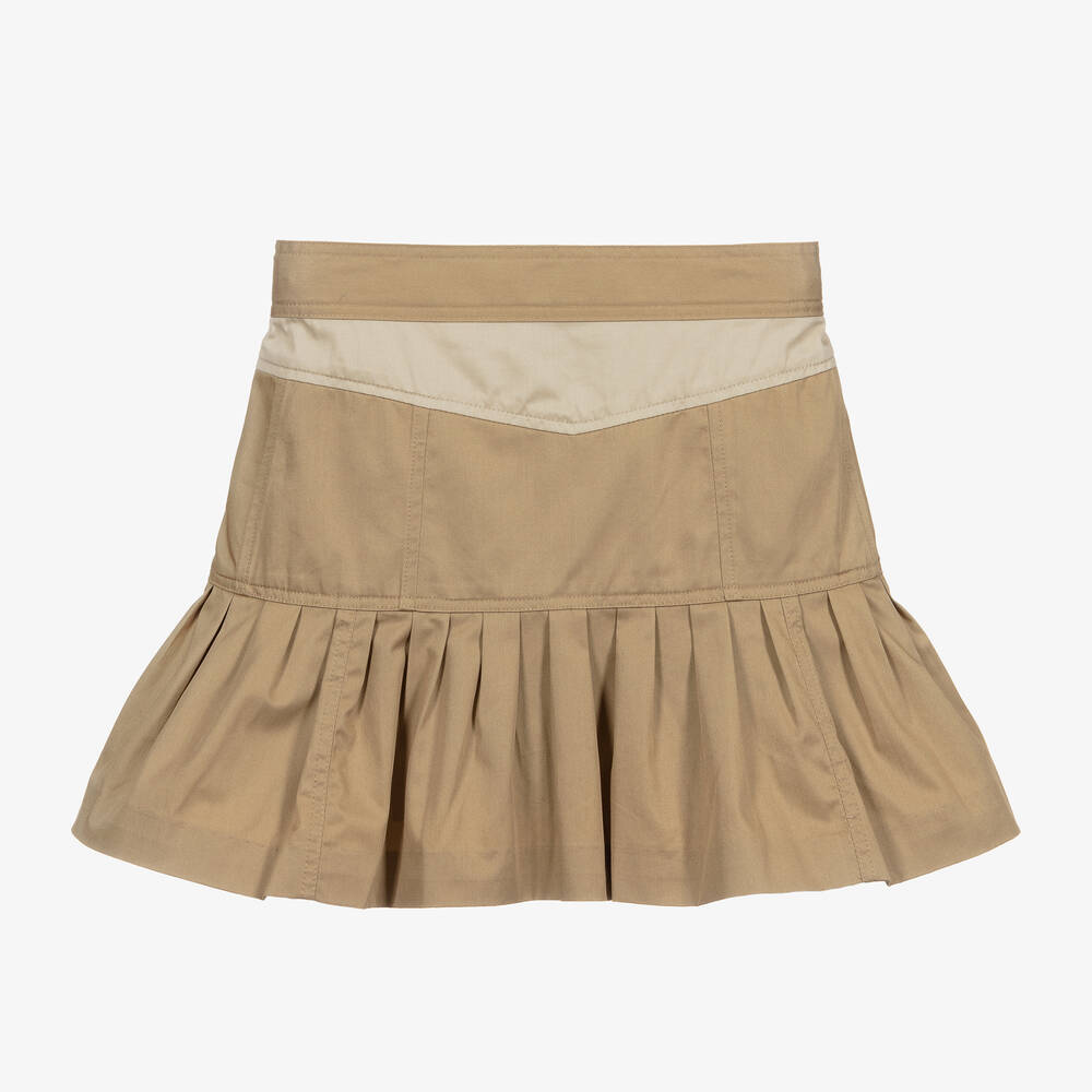 Burberry - Beige Cotton Twill Skirt | Childrensalon Outlet