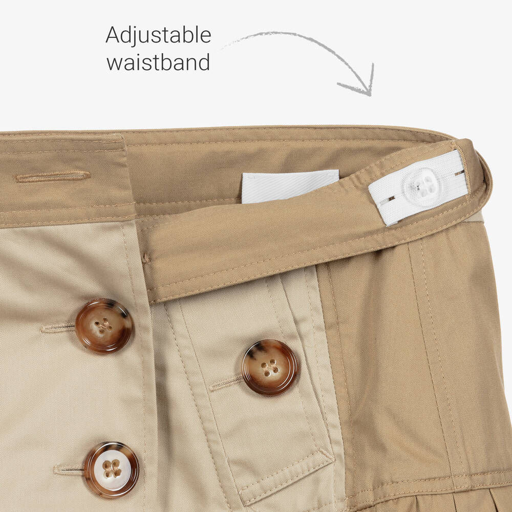 Burberry - Beige Cotton Twill Skirt | Childrensalon Outlet