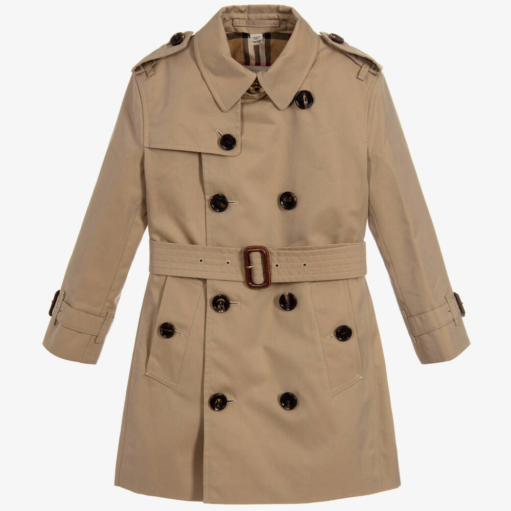 Burberry-Beige Heritage Trench Coat | Childrensalon Outlet