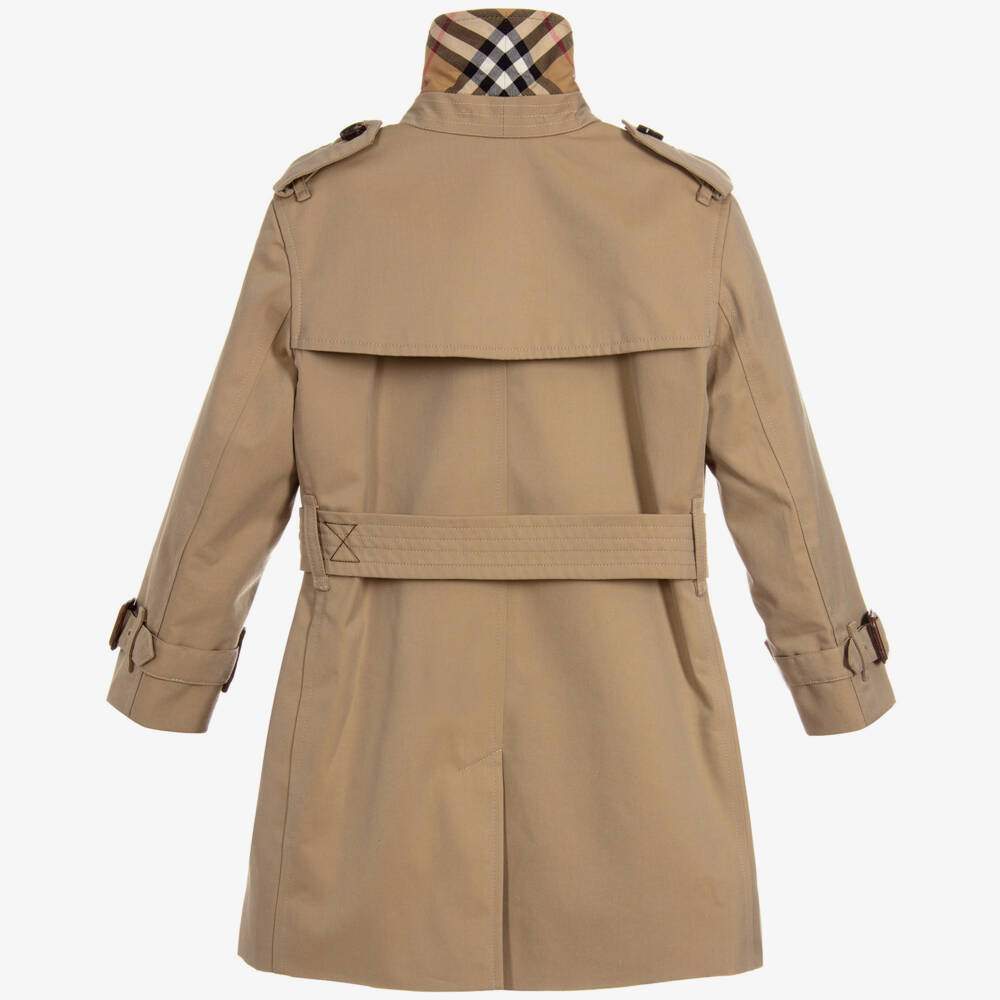 Burberry-Beige Heritage Trench Coat | Childrensalon Outlet