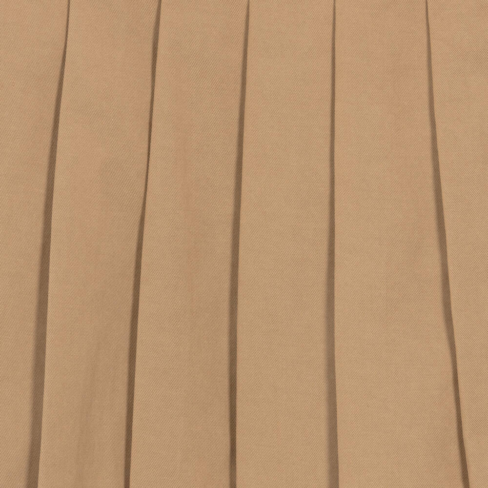 Burberry-Beige Pleated Twill Skirt for Girls | Childrensalon Outlet
