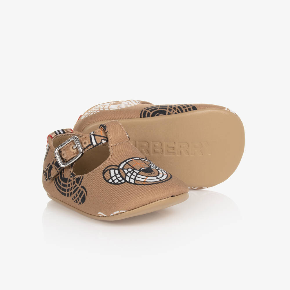 Burberry-Beige Thomas Bear Baby Shoes | Childrensalon Outlet