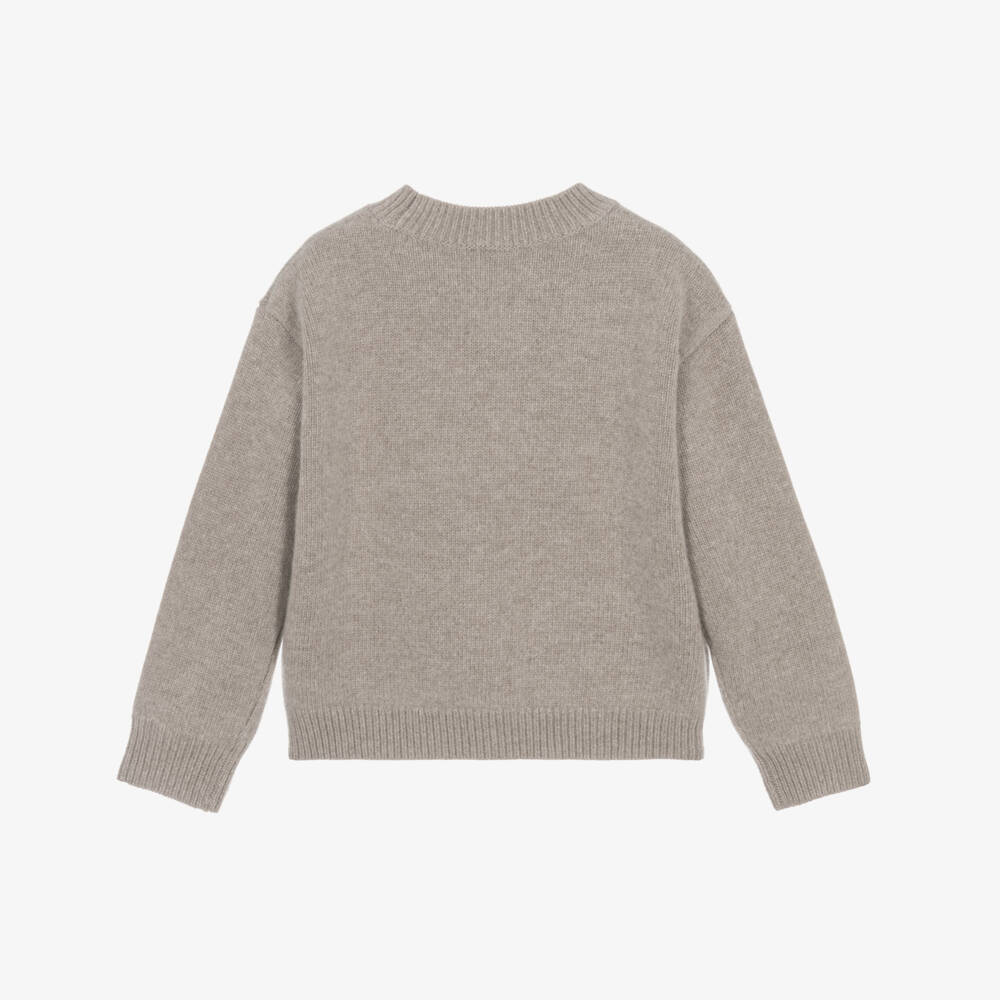 Burberry-Beige Wool & Cashmere Knit Jumper | Childrensalon Outlet