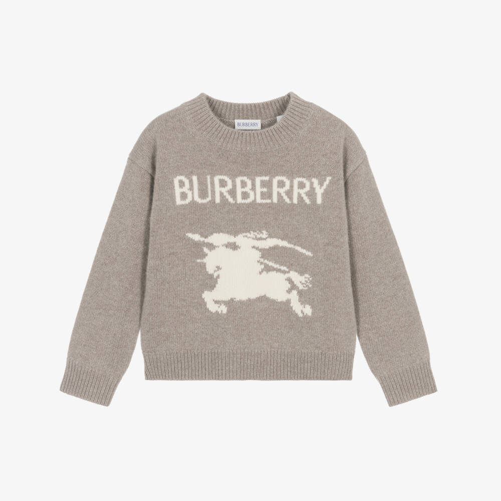 Burberry-Beige Wool & Cashmere Knit Jumper | Childrensalon Outlet