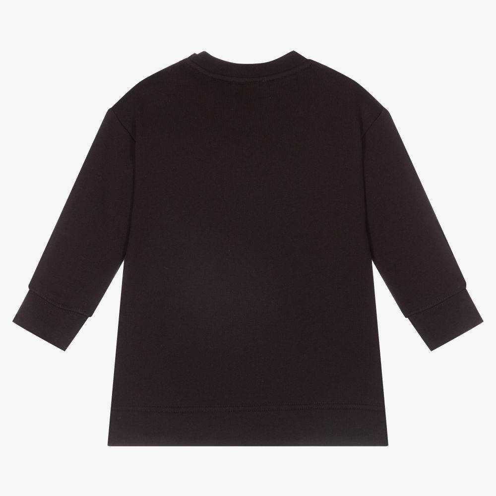 بربري-فستان قطن جيرسي لون أسود | Childrensalon Outlet