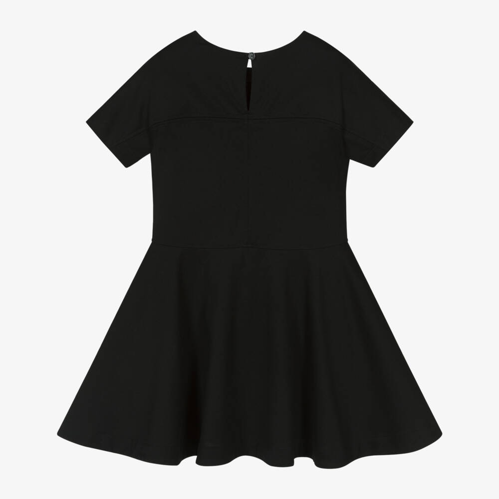 Burberry-Black Cotton Knit Dress for Girls | Childrensalon Outlet