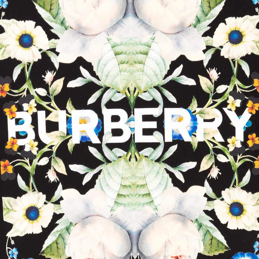 Burberry-Black Cotton Logo Sweatshirt | Childrensalon Outlet