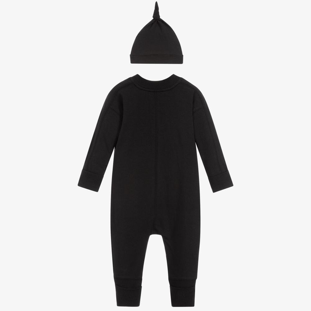 Burberry - Black Cotton Romper Gift Set | Childrensalon Outlet