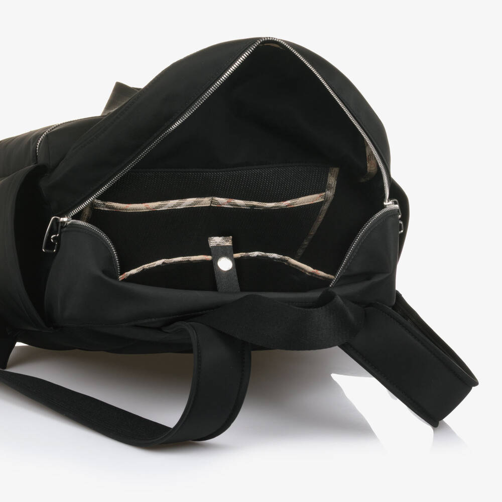 Burberry-Black EKD Logo Changing Backpack (40cm) | Childrensalon Outlet