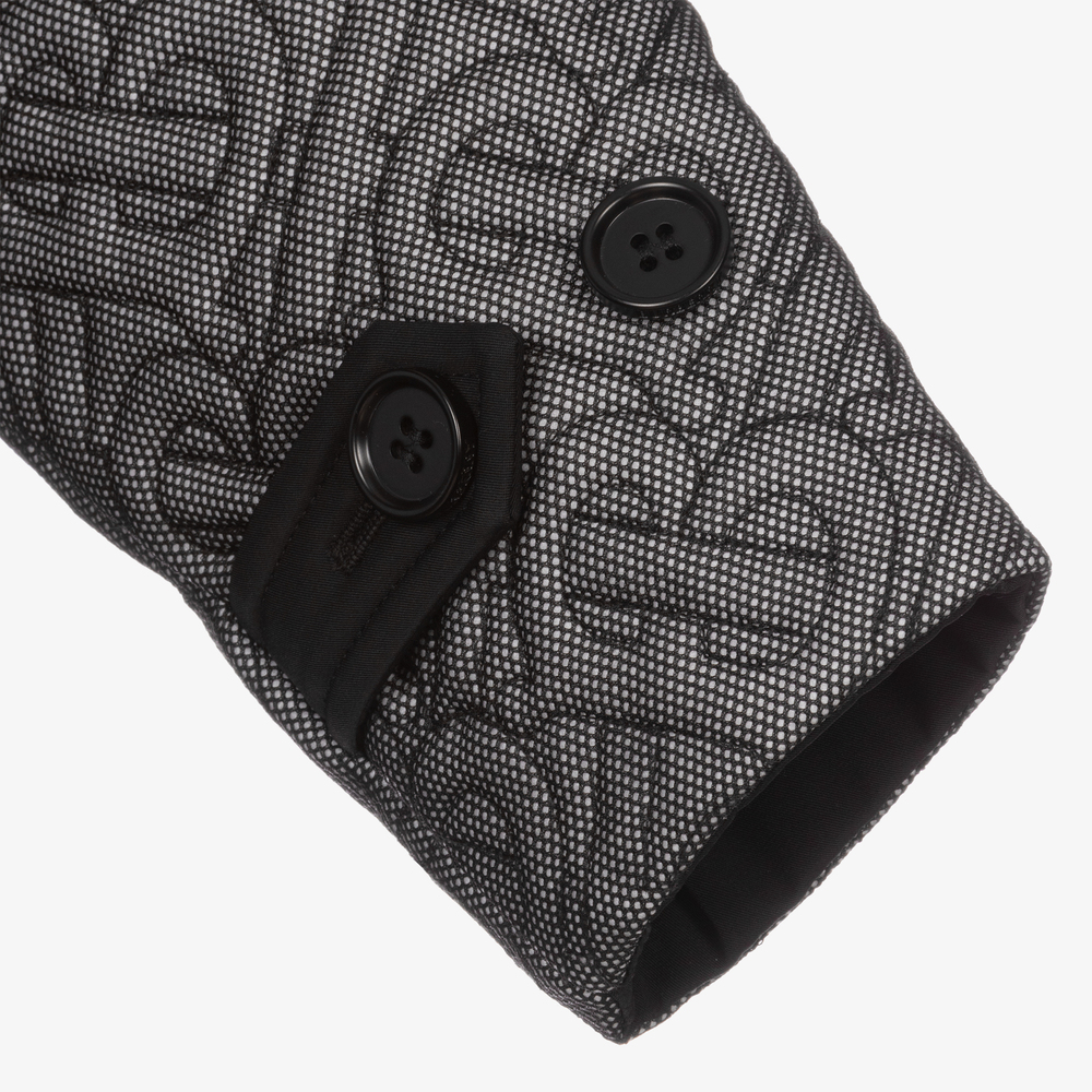 Burberry-Black Monogram Reversible Coat | Childrensalon Outlet