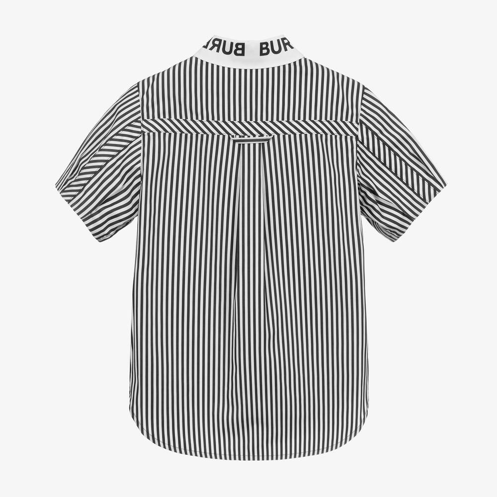 Burberry Black White Shirt Dress